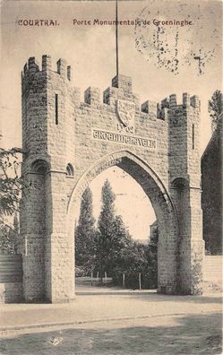 Courtrai Porte Monumentale de Groeninghe Feldpostkarte AK 1916