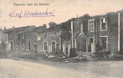 Vigneulles Frankreich nach der Schlacht Patriotika Postkarte AK 1916