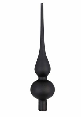 Christbaumspitze 26cm Schwarz Matt Inge-Glas