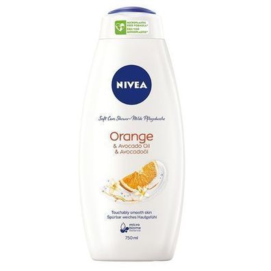 Nivea Orangen- & Avocadoöl Pflegedusche, 750ml - Reichhaltige Hautpflege