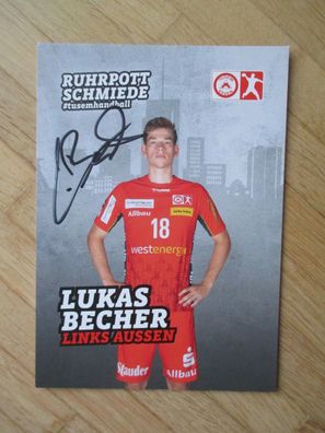 Handball Bundesliga TUSEM Essen Lukas Becher - handsigniertes Autogramm!!!