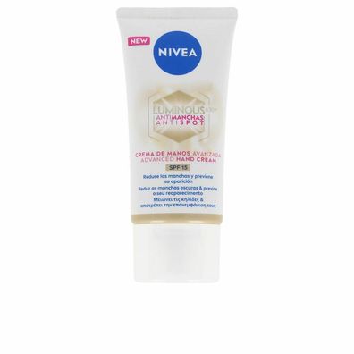 Anti-Flecken-Handcreme Nivea Luminous 630º Spf 15 (50 ml)