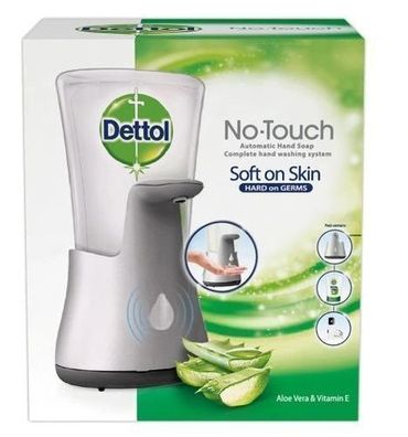 Dettol Beréhrungsloser Seifenspender mit Aloe Vera & Vitamin E, 250 ml