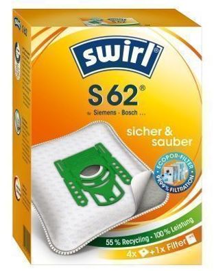 Swirl Staubsaugerbeutel S62 4er Pack â?? Hochleistungsfilter fér effiziente Reinigung