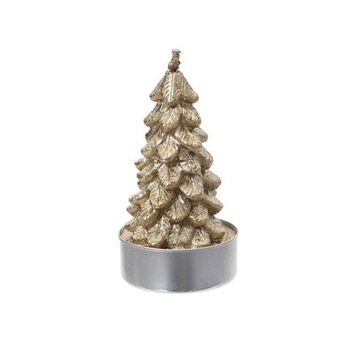 Kerze Lifetime Gold Weihnachtsbaum 9,2 x 9,2 cm