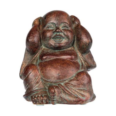 Deko-Figur Atmosphera sabiduria santai 12 x 11 x 9,5 cm Braun Polyesterharz