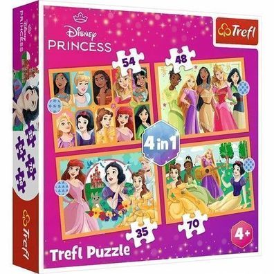 Disney Princess 4in1 Puzzleset - Trefl, 4 Pläne