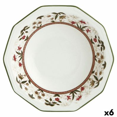 Suppenteller Queen´s By Churchill Assam blumig aus Keramik Porcelæn Ø 20,5 cm (6 Stüc