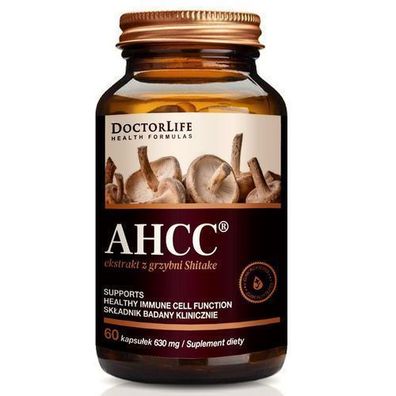 AHCC Extrakt 630mg aus Shiitake-Pilzkulturen - 60 Vegane Kapseln