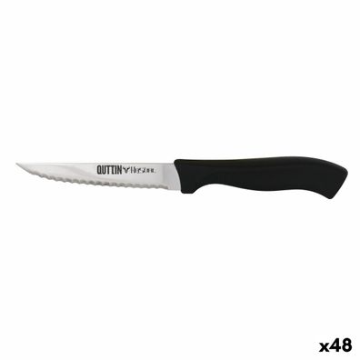 Wellenschliffmesser Quttin Kasual Schwarz Silberfarben 22 x 2 x 1,5 cm (48 Stück)