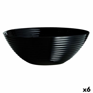 Salatschüssel Luminarc Harena Schwarz Glas (Ø 27 cm) (6 Stück)