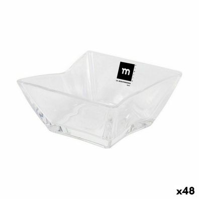 Schüssel La Mediterránea Capricho karriert Glas 10 x 10 x 4,8 cm (48 Stück)