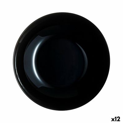 Suppenteller Luminarc Zelie Negro Schwarz Glas Ø 20 cm (12 Stück)