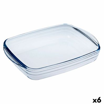 rechteckige Backform Ô Cuisine Ocuisine Vidrio Durchsichtig Glas 28 x 20 x 5 cm recht