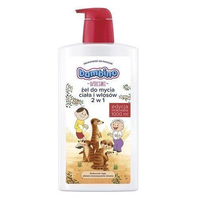 Bambino Kinder 2-in-1 Körper- und Haarwaschgel, Surykatki 1000ml