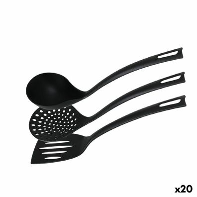 Küchenutensilien-Set Quttin Nylon Schwarz 3 Stücke (20 Stück)