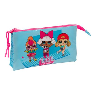 Zweifaches Mehrzweck-Etui LOL Surprise! Divas Blau 22 x 12 x 3 cm