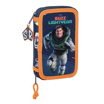 Doppel-Federtasche Buzz Lightyear Marineblau (28 Stücke)