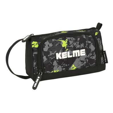 Federmäppchen mit Zubehör Kelme Jungle Schwarz Grau Neongrün 20 x 11 x 8.5 cm (32 Stü