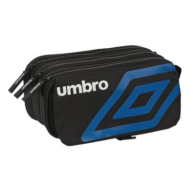 Dreifaches Mehrzweck-Etui Umbro Flash Schwarz (21,5 x 10 x 8 cm)