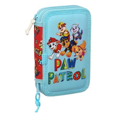 Federmäppchen mit Zubehör The Paw Patrol Funday Blau Rot 12.5 x 19.5 x 4 cm (28 Stück