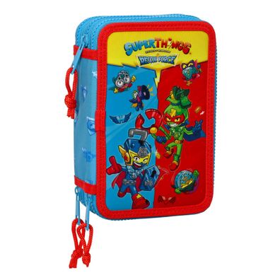 Dreifaches Federmäppchen SuperThings Rescue force 12.5 x 19.5 x 5.5 cm Blau (36 Stück