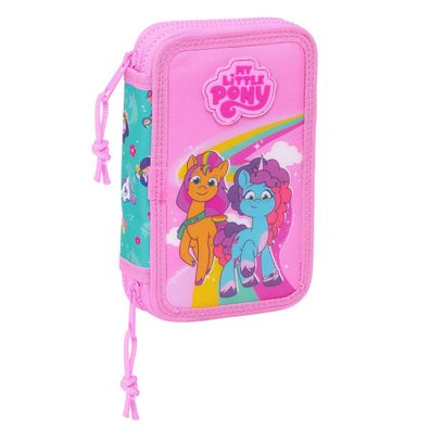 Doppel-Federtasche My Little Pony Magic Rosa türkis 12.5 x 19.5 x 4 cm 28 Stücke