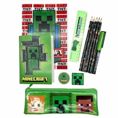 Papierwaren-Set Minecraft 29,5 x 25 x 3 cm 12 Stücke