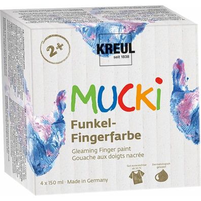 MUCKI Funkel-Fingerfarbe 4er Set