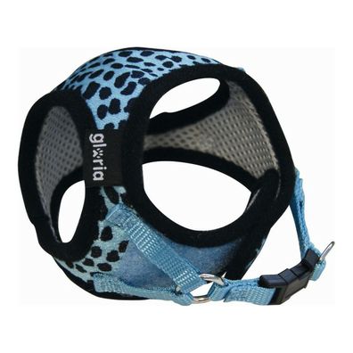 Hundegeschirr Gloria Leopard M 27-35 cm Blau