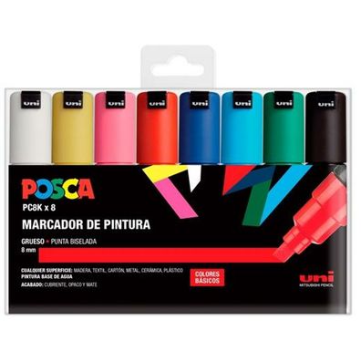 Marker-Set POSCA PC-8K Bunt 8 mm 8 Stücke