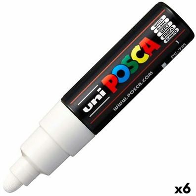 Filzstifte POSCA PC-7M Weiß (6 Stück)