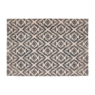 Teppich Atmosphera Schwarz Beige Baumwolle Bunt 60 x 90 cm