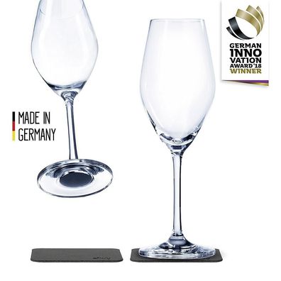 Silwy Magnet-Kristallgläser Champagner 2er-Set transparent