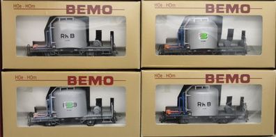 Bemo 7459100 Güterwagen 4-rer Set Zementwagen Rhb NEU Spur H0m