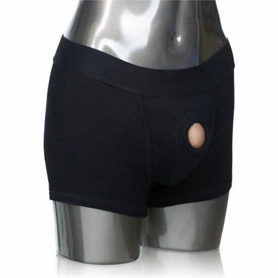 Packer Gear Schwarze Trunks knappes Harness - M/L - Pants mit Vorrichtung für Dildo