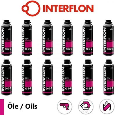 Interflon Fin Super Set 12x 300ml Aerosol Trockenschmiermittel Kriechöl MicPol