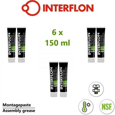 Interflon Paste HT 1200 6x 150 ml Tube Hochtemperatur Montagepaste MicPol