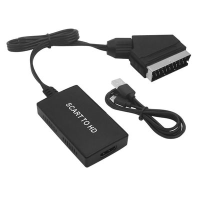 Scart auf HDMI Konverter, Scart auf HDMI Adapter Video Audio Wandler HD 1080P