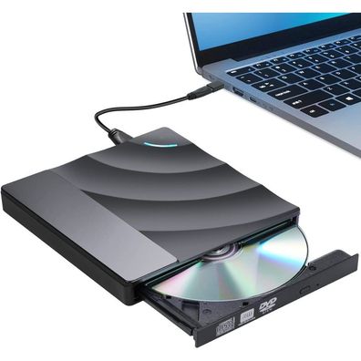 Externes CD DVD Laufwerk, Welikera Tragbarer DVD/CD Brenner mit USB 3.0 und