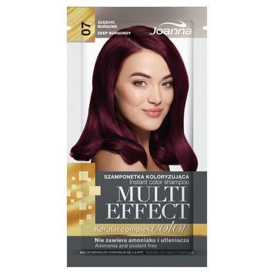 Joanna Multi-Effekt Farbspülung 07 in Tiefes Bordeaux, 35g. Luxuriöse Haarpflege