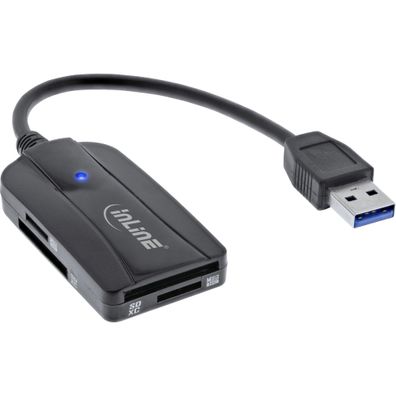 InLine® Card Reader USB 3.1 USB-A, für SD/SDHC/SDXC, microSD, UHS-II kompatibel