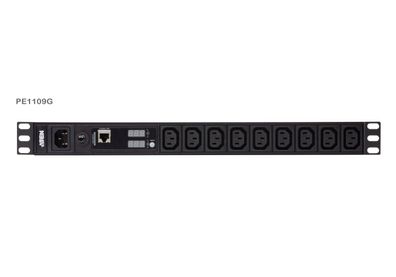 ATEN PE1109G 19Zoll Basis-PDU mit Messfunktion IEC-C14 zu 9x IEC-C13