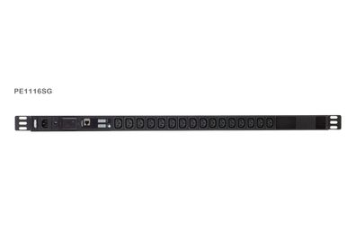 ATEN PE1116SG Basis-PDU mit Messfunktion mit Überspannungsschutz IEC-C14 zu 16x