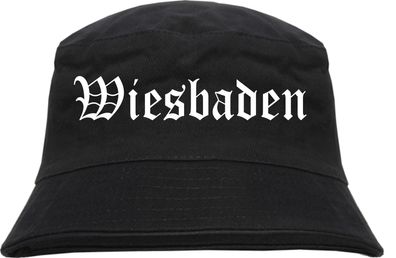 Wiesbaden Fischerhut - Altdeutsch - bedruckt - Bucket Hat Anglerhut Hut