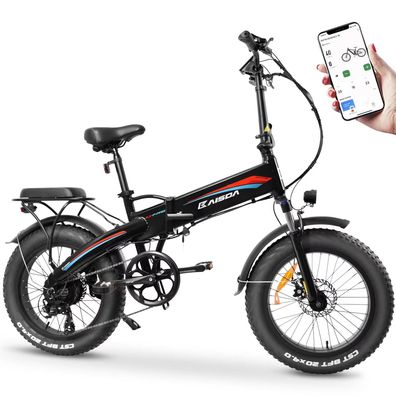 E-Bike 20 * 4" Faltbare Elektrofahrrad 48v15AH klappbares E-fahrrad 7 Gänge