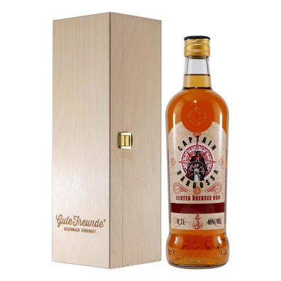 Captain Barbossa Rum 40% mit Geschenk-Holzkiste