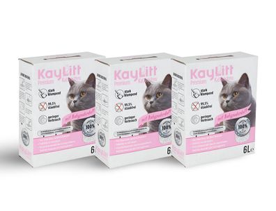 Katzenstreu 18L (15,6Kg) duftend Klumpstreu Haustierstreu Einstreu Streu Haustier