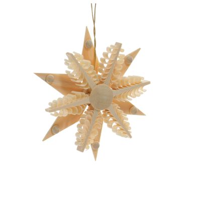 Baumbehang Kieferstern mit Spanbaum Ø8cm NEU Weihnachten Baumschmuck Holzschmuck