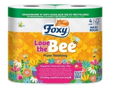 Foxy Liebe die Biene Toilettenpapier, 4 Rollen